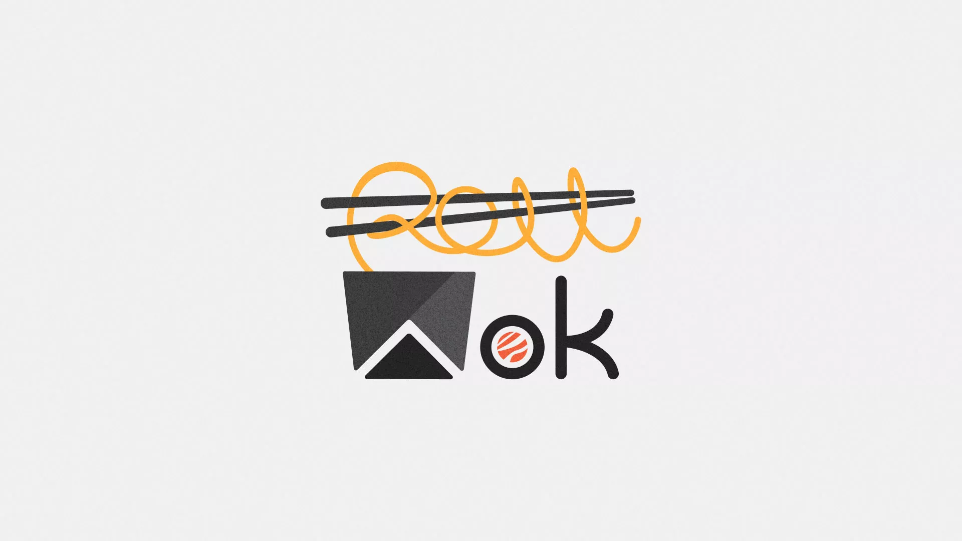 Разработка логотипа суши-бара «Roll Wok Club» в Кириллове