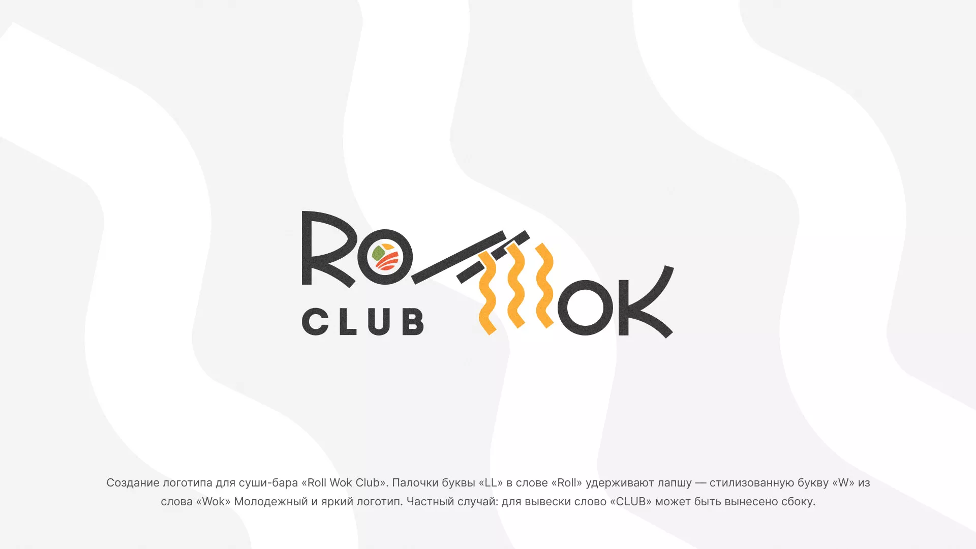 Создание логотипа суши-бара «Roll Wok Club» в Кириллове