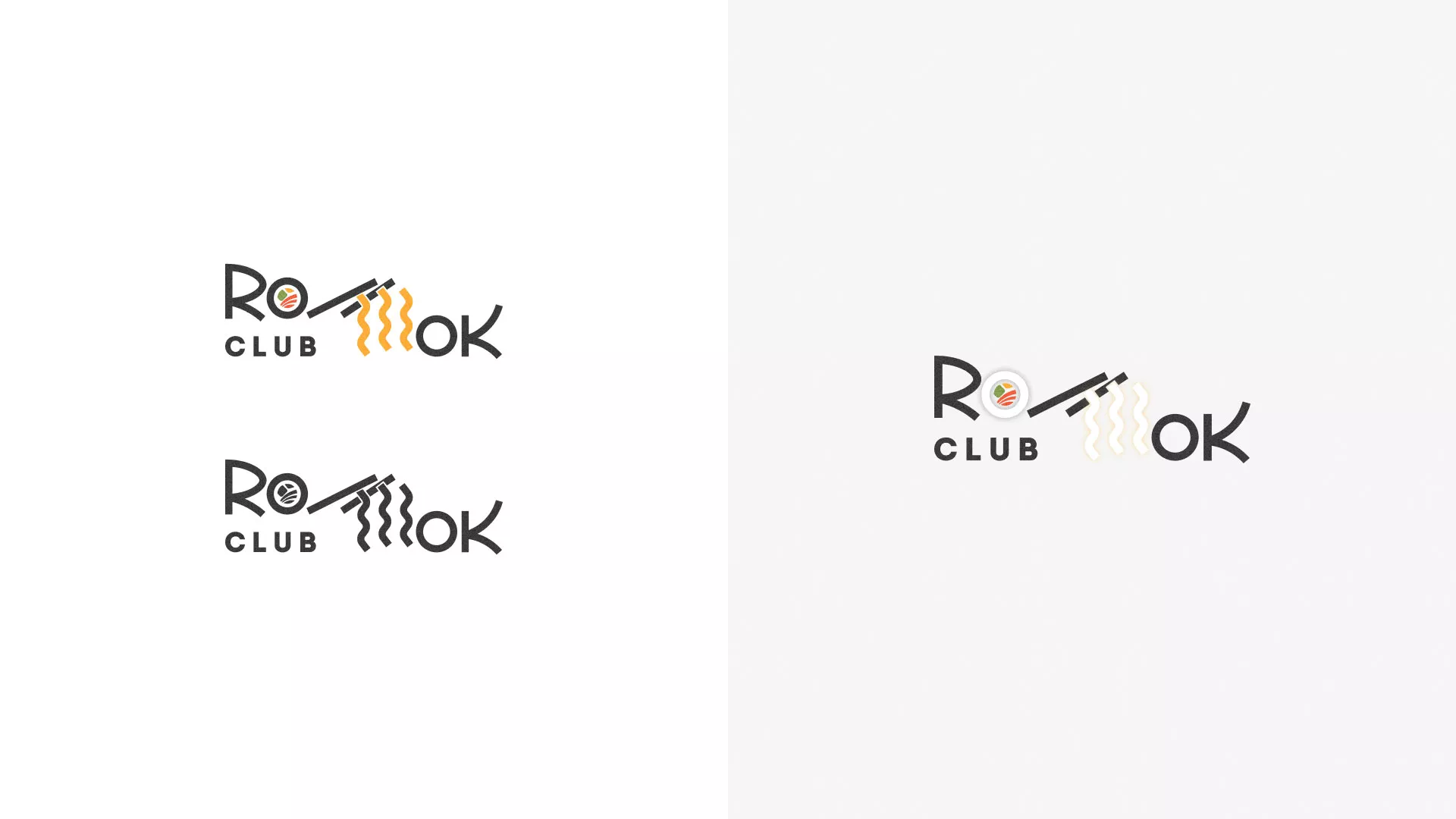 Создание логотипа суши-бара «Roll Wok Club» в Кириллове
